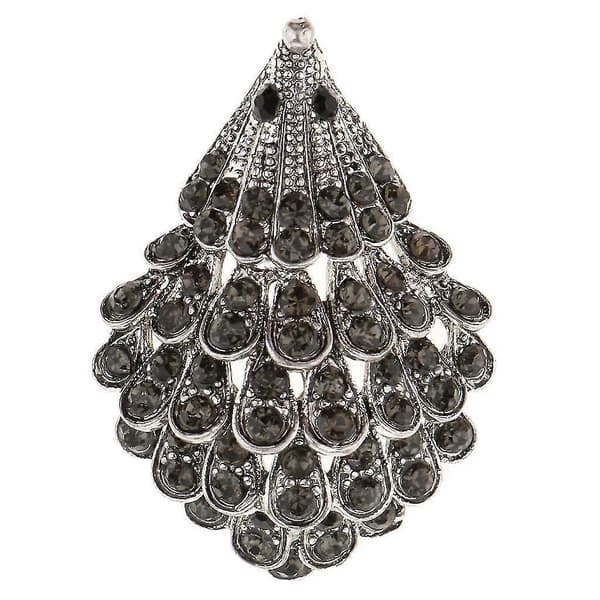 Söt Glittrande Strass Igelkott Piggsvin Form Djur Broschnål Silver8700521868951