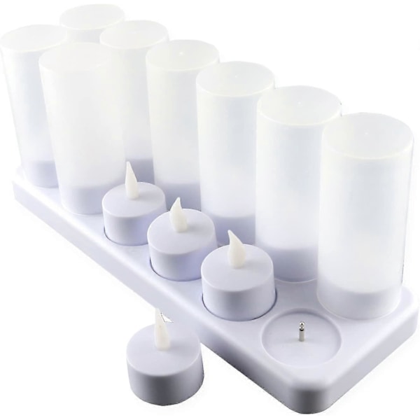 LED Flameless Ljus Paket Om 12 Uppladdningsbara-YuJia