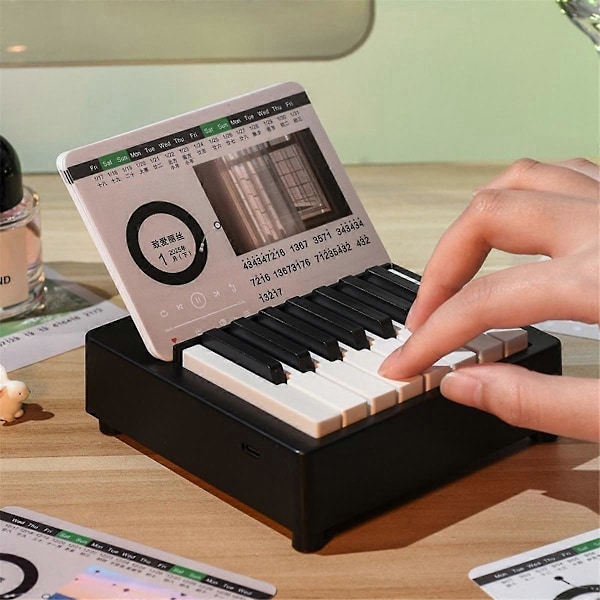 Mini Piano Kalender Världsberömd Musik HighEnd Musik Piano Skrivbordsdekoration Spelande Kalender Surp