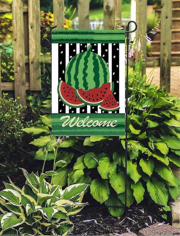 \"Välkommen Sommar Vattenmelon\" Husflagga - Utomhus Trädgårdsflagga (28\"x40\")