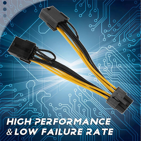 8-pin till dubbel 8-pin (6+2) strömkabel GPU-strömkabel för Tesla K80 M40 M60 P40 P100