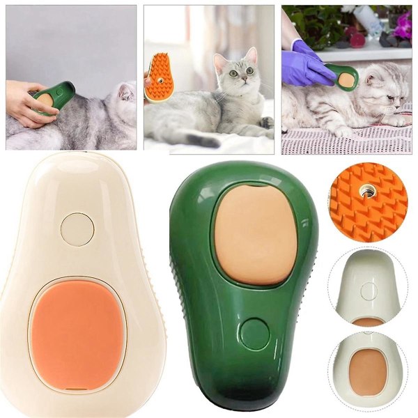 Vandfrit renseri til katte og , Elektrisk Spray Massage Kam, Massage Frugt Kam, Avocado Spr