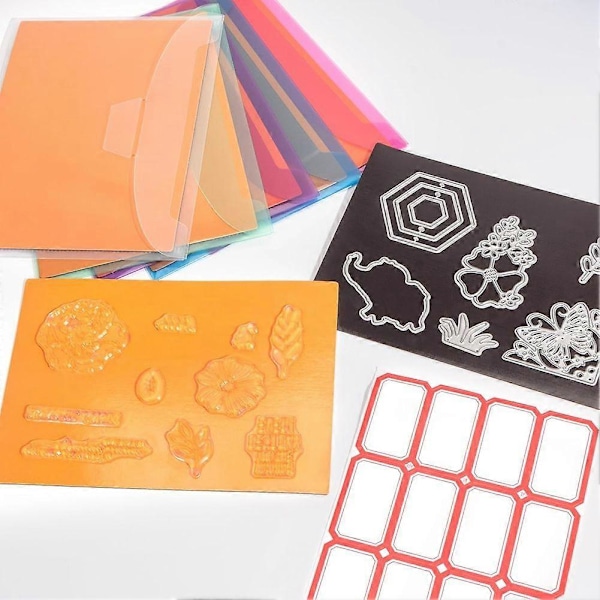 Magnetisk Papir-, Stempel- og Stanseopbevaringspose, Stanseopbevaringsæt til Opbevaring, DIY Scrapbooking, Kortfremstilling