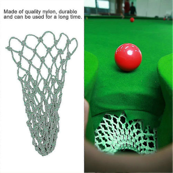 6 stk./sæt Grønt Billard Poolbord Sæt Tilbehør, Nylon Netpose Udskiftning