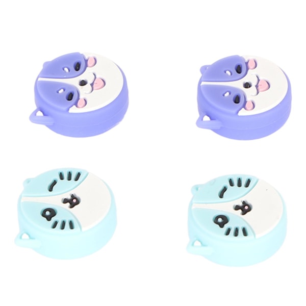 Joystickskydd Förhindra Halk Söta Katt Hund Form Silikon Tumgreppskydd för Switch för Switch Lite 4st