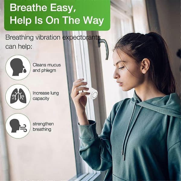Slimløser Lung Expander Pusteøvelse Respiratorisk Slimfjerner Klar - Blå