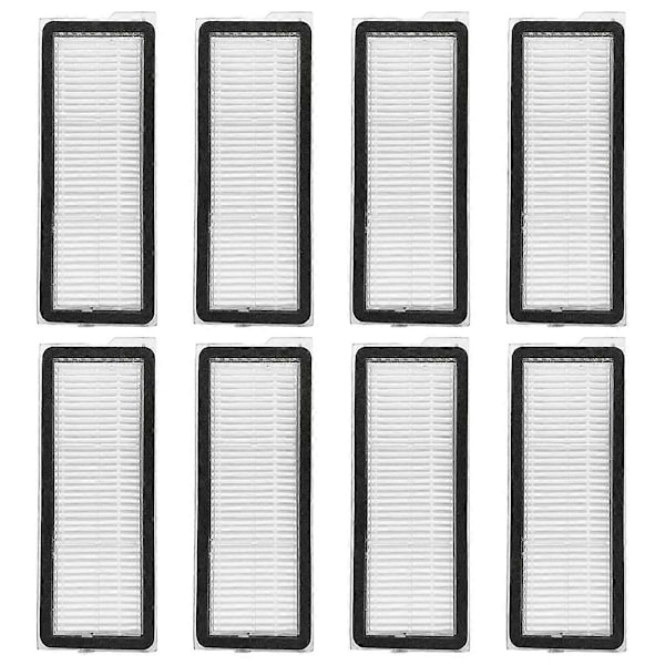 8 st HEPA-filter för Roborock Qrevo Curv, P10 Pro, P20 Pro, Qrevo S, Qrevo Pro, Qrevo MaxV Robotdammsugare