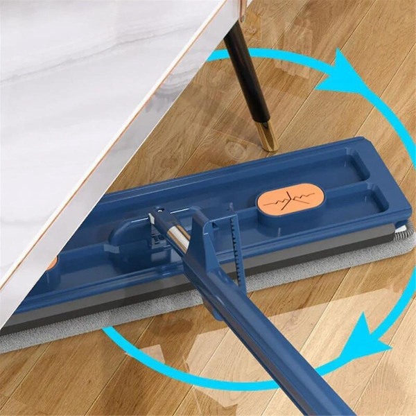 Platt Mopp, Mopp, 360° Rotationsmopp med Avvattning, Mopp 360 med Avvattning Vit