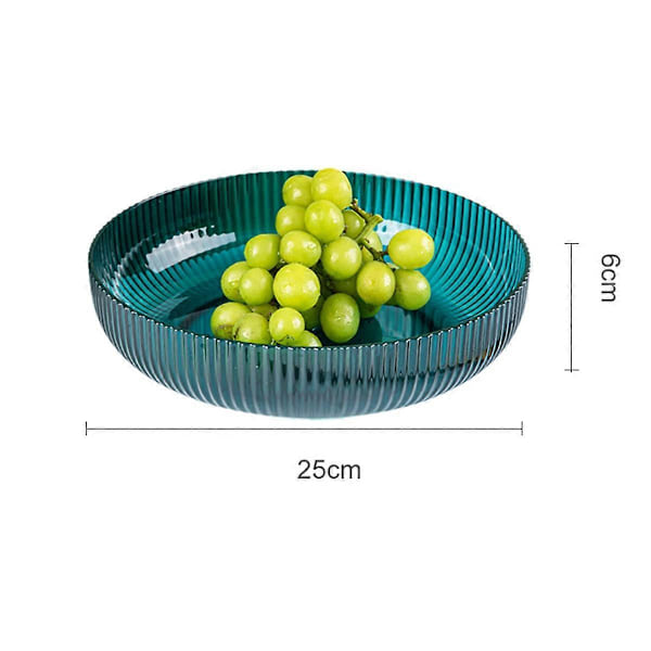 Fruktskål Stilfullt Designad Fruktkorg Livsmedelsgodkänd Plast Supertåliga Fruktskålar, Grön
