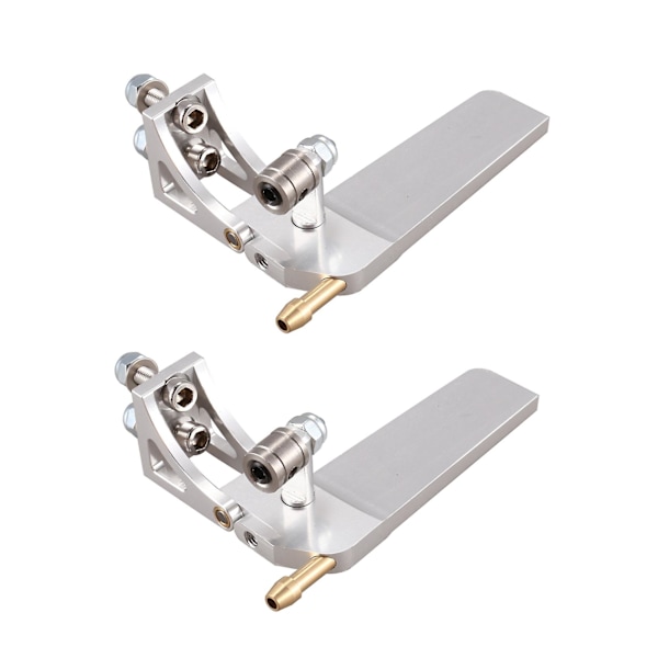 2 stk. RC Båd Aluminium Legering Vandabsorberende Ror 52mm Styreror Til Fjernstyret RC Både
