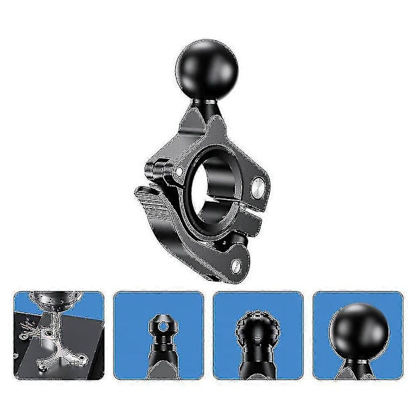 17mm Aluminium Ballhodeadapter Motorcykkelstyre 1 Tomme Base Mount Holder Sykkel Sykling Klipp GPS Brakett