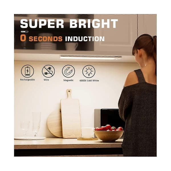 Trådløs LED-lampe Intelligent Menneskelig Sensor Ultratynn LED-lys, Magnetisk Stripelys USB-lys fo