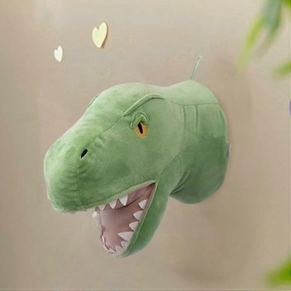 2 Stykker Dinosaurhode Veggpynt 3D Søt Barnerom Stue Baby