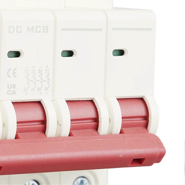 4P Liten Strømbryter 6000A Brytekapasitet Solcelle PV System Mini Strømbryter DC1000V 50A YEMAA