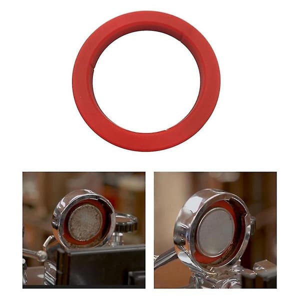 4 stk. Gruppehovedpakning 8 mm til E61 espressomaskine - Rød silikone ring kompatibel til Expobar E61/kees/wega