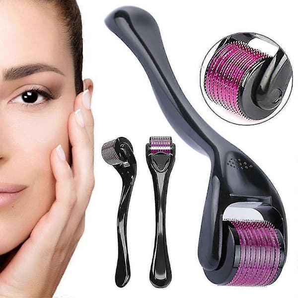 Derma Roller Titanium 540 Mikronåler Derma roller Anti-aldring 1 stk svart