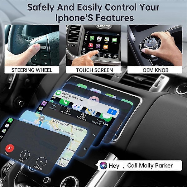 CarPlay Trådløs Adapter Kablet til Trådløs Carplay Dongle til WiFi Online Opdatering Trådløs CarPlay Adapter B