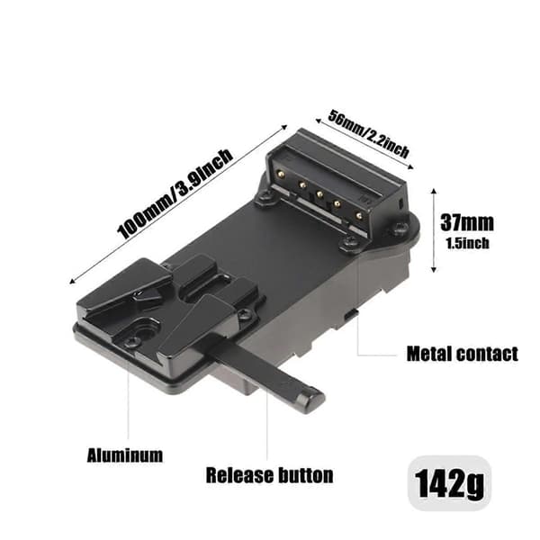 Til NP-F Batteriovervågningskameraer V-Lock Batteripladeadapter V Mount Plade Batterispænde Strømforsyningssystem