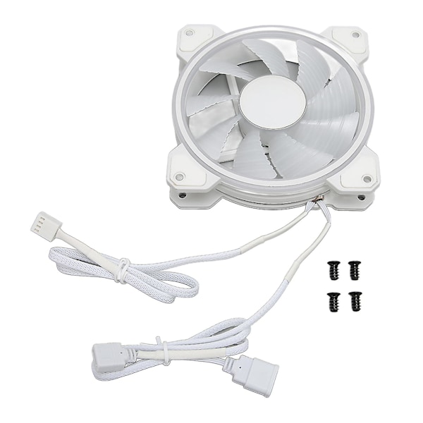 RGB Kabinettvifte 12cm 4pin PWM 3pin ARGB RGB Bakgrunnsbelyst 9 Vifteblader Sterk Luftstrøm Super Stille PC-vifte for PC Stasjonær Kabinett