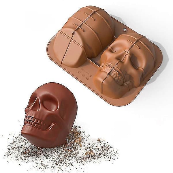 Stor Kraniekageform Halloween Gave Kranie Maske Bage Kageform