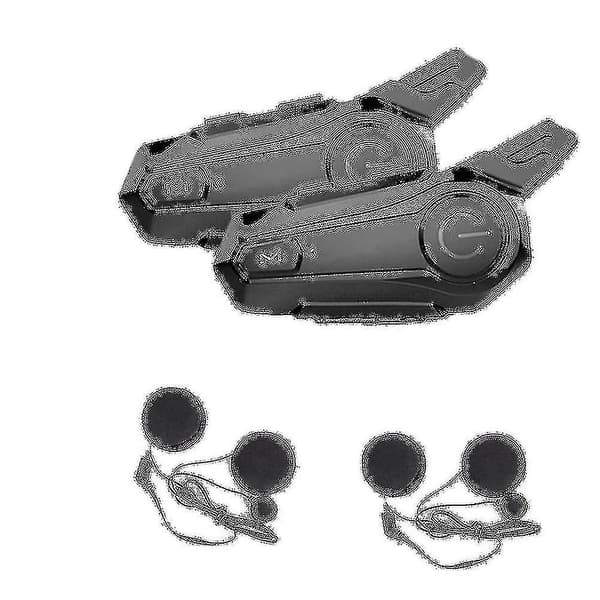 2st Bluetooth Intercom Motorcykel Fullhjälm Bluetooth Headset För 2 Intercomunicador Trådlöst Headset