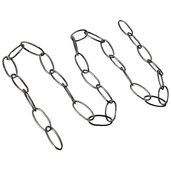 1M Heavy Duty Kæde til Vintage Chandelier Hængende Lampe Pendel Lysarmatur Farve: Sort Bred afstand: 1,7 cm lang afstand: 3,7 cm tyk: 2,8 MM i alt