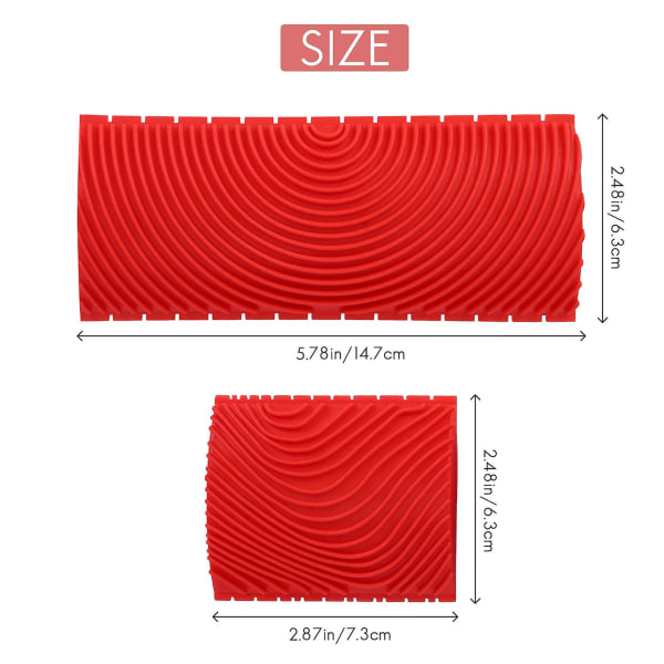2 stk 3 tommer 6 tommer Imitert trekorns malervals pensel veggmalingsverktøysett veggteksturkunst