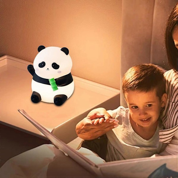 Djur LED Nattlampa, Bedårande Panda Lampa, Trådlös Nattlampa för Barnrum, Känslig
