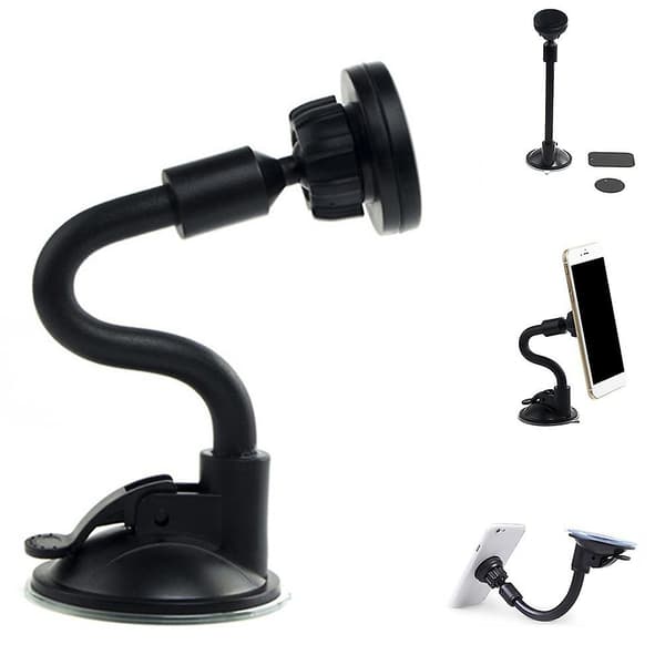 Universell lang arm magnetisk telefonholder justerbar bil frontrute montering stativ