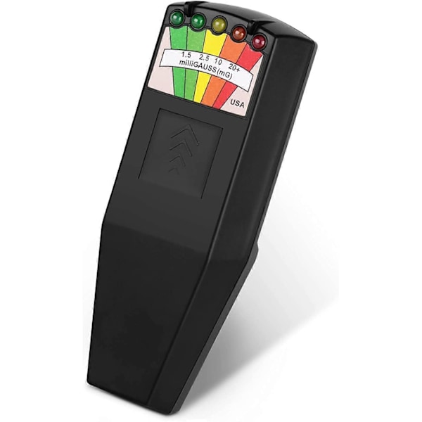 Bærbar LED EMF Elektromagnetisk Felt Spøgelsesjagt Detektor Paranormalt Udstyr Tester 50Hz-20000Hz Sort