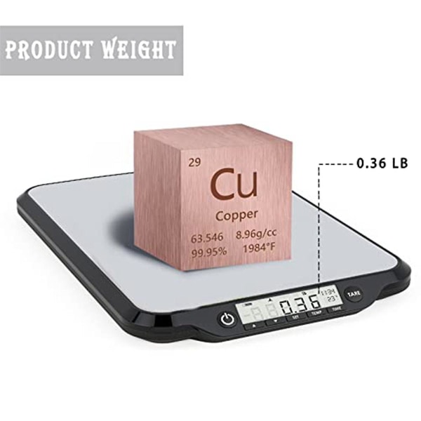 1 tum (ca 2,5 cm) Metall, Hög Densitet Element - Kub Ren Metall, Används I Elementserien Laboratorium E