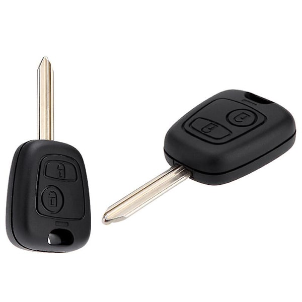 2-knaps Portable Bilnøgle Fob-skal Udskiftning Fjernbetjening Dækning Passer Til Clef Peugeot Partner Expert 107 207 307 407 607 1007