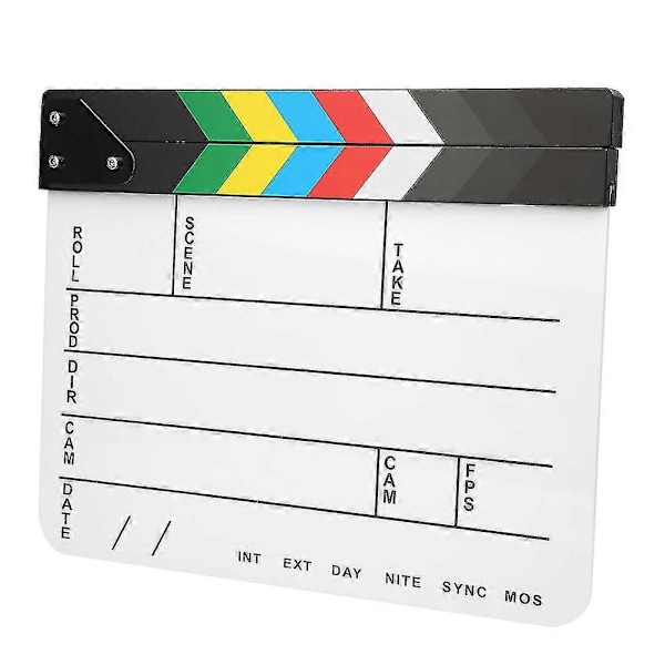 Akryl Filmklappa 30x25CM Professionellt Filmfotograferingsverktyg Färgstark Rand