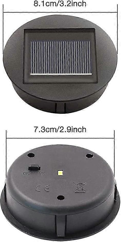 4-pack solcellslampor med LED-lampor, solcellstaklampersättning, LED-solpanel Sha