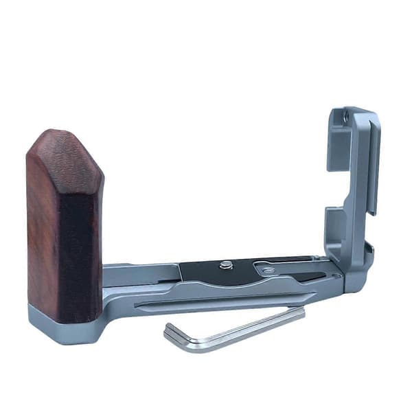 XT5 Justerbar Quick Release L Plade Beslag Holder Håndgreb til XT5 Digitalkamera Sølv