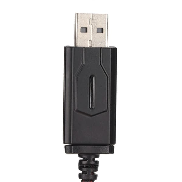 Gaming Headset Støjreducerende Stereo Bløde Ørekopper Over Ear USB Kablet Hovedtelefon med Mikrofon LED Lys til PS5 PC