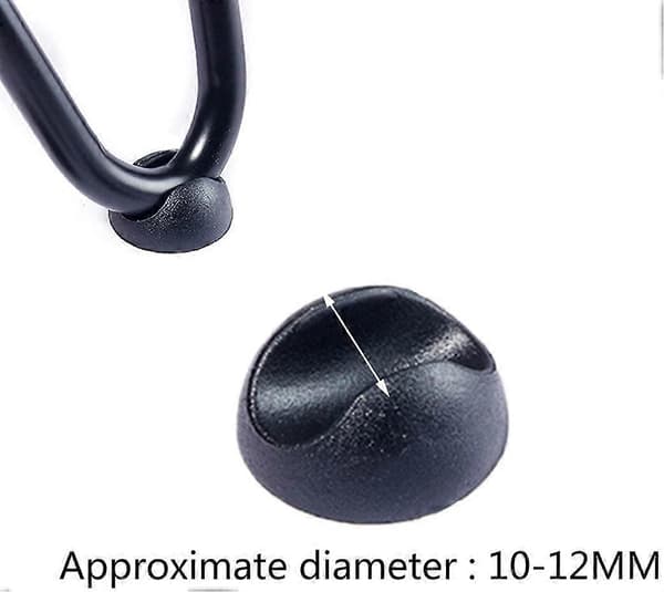 10 stk. Silikon Hårnåls Møbelbensbeskyttere - Sort 10mm