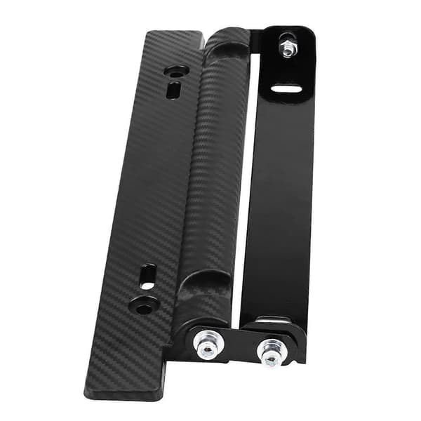 Universal Justerbar Carbonfiber Bil Nummerplade Rammeholder Beslag