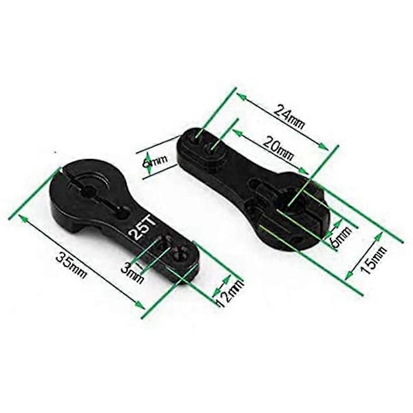 10 kpl 25T Servo Sarvi Alumiiniseos Standardi Rc Servo Tarvikkeet Ohjausvarsi Rc Auto Robotti B