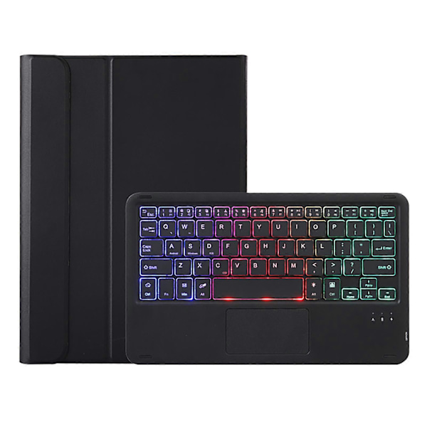 Bluetooth-kompatibelt tangentbordfodral med bakgrundsbelyst tangentbord och pekplatta för Samsung Tab A8 2021 SM-X205/X200