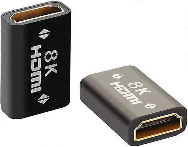 HDMI-koppling 8K HDMI-förlängare, hona till hona HDMI-kontakt, stöder Ethernet, HDMI-adapter, höghastighetskontakt