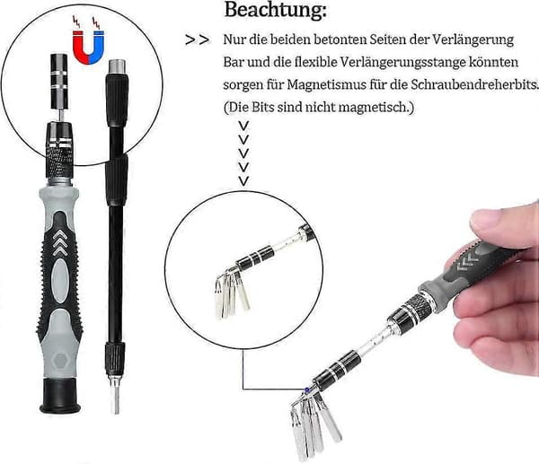 Præcisionsbitsæt 122 I 1 Mini Præcisionsskruetrækkersæt, Bærbart Reparationssæt Til Computer/laptop/iphone/briller, Mini Håndreparationsværktøj Qyroadwolf