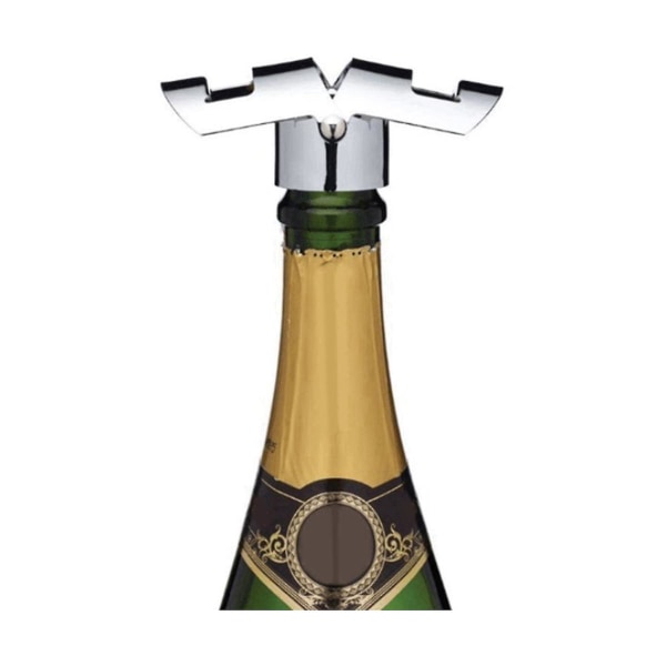 Champagnepropp i rostfritt stål, kork, sparare (förpackning med 6)
