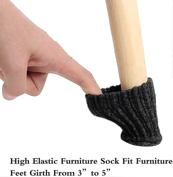 24-pack Stolsbensskydd Stickade Möbelbensstrumpor Tjock Botten Möbelstrumpor