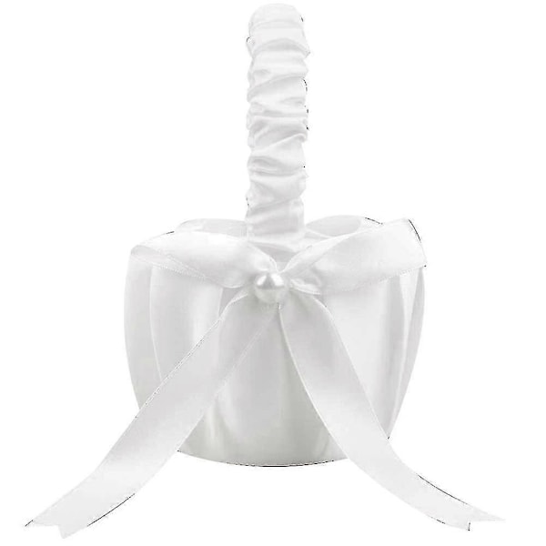 2 Pak Bryllups Satin Blomsterkurv, sløjfe Blomsterkurv