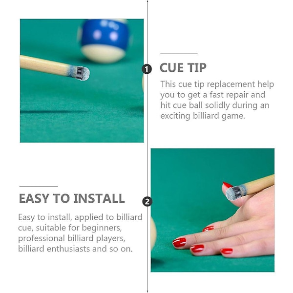 20 kpl Pool Cue Tip -korvauspäät - Uima-altaiden tarvikkeet - Biljardivarusteet - Pöytä - Kannettava