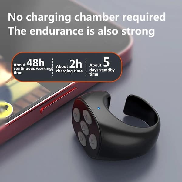 Trådlös Bluetooth mobiltelefonkontroll Douyin fjärrkontroll vit