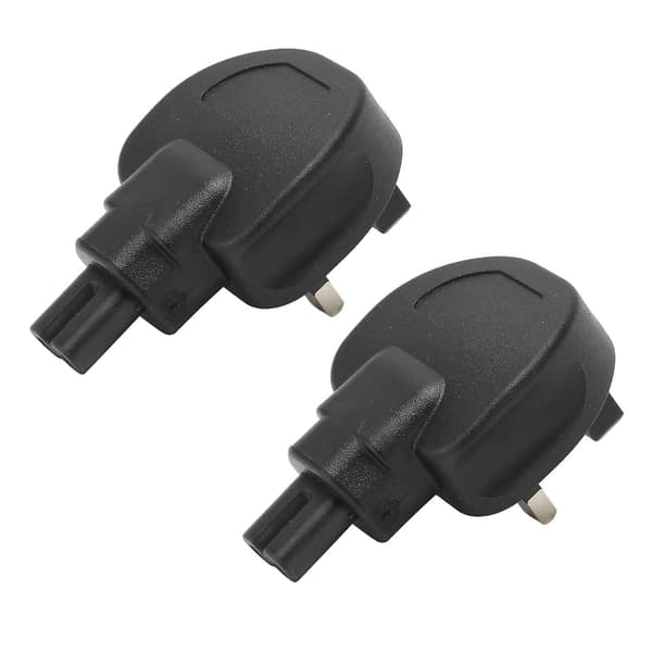 2 stk. UK Plugg til IEC 320 C7 Strømadapter Universal Standard Kraftig Datamaskin Strømadapter 100?250V