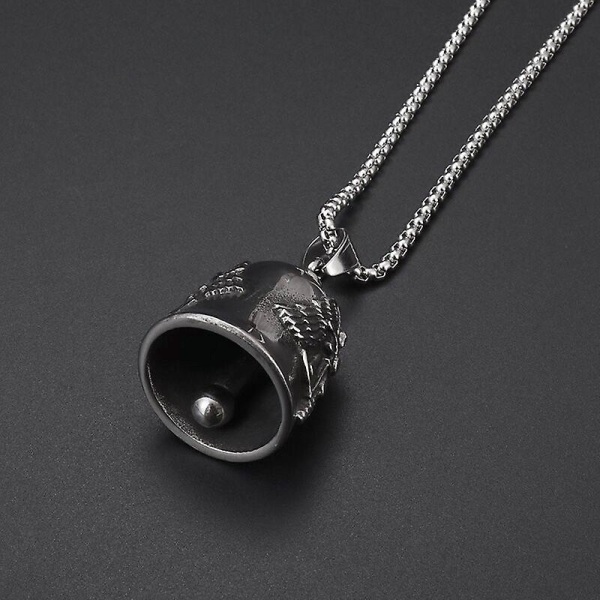 Nytt Motorcykelvind Retro Punk Hip Hop Rock Wings Motorcykelkaraktär Klocka Hänge Halsband för Män