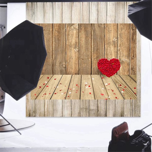 210x150cm Valentine's Day Background Cloth Love Flower Photo Material Photography Background Cloth,